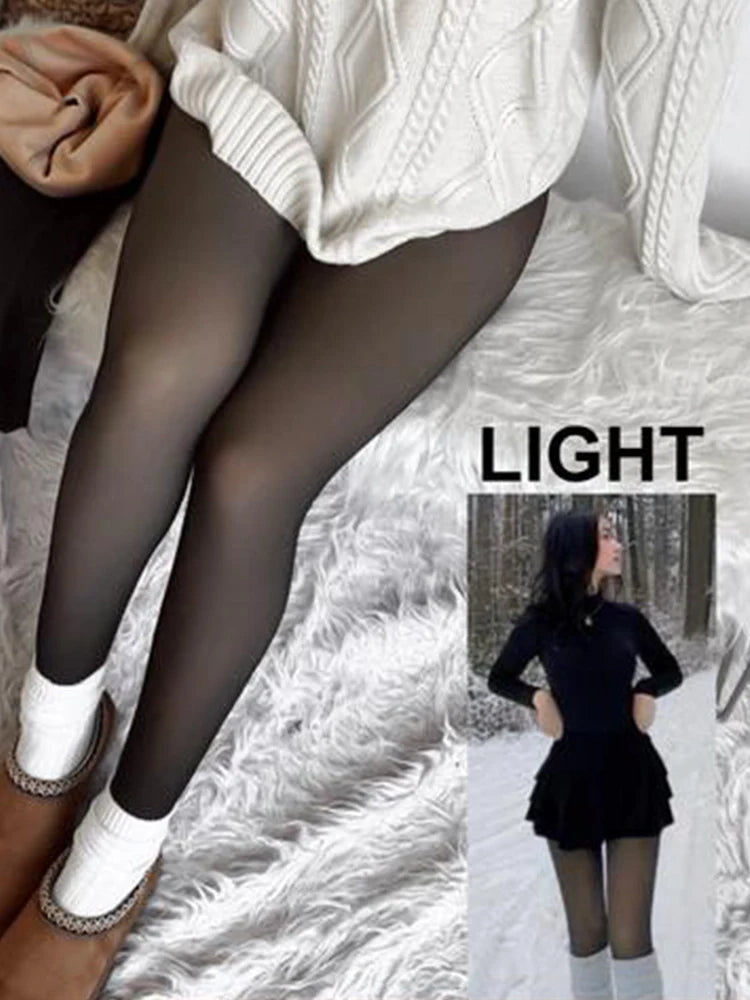 Leg Look Fleece Lined Tights
