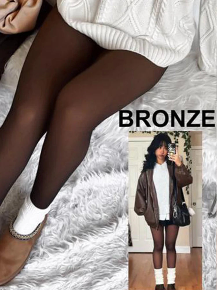 Leg Look Fleece Lined Tights