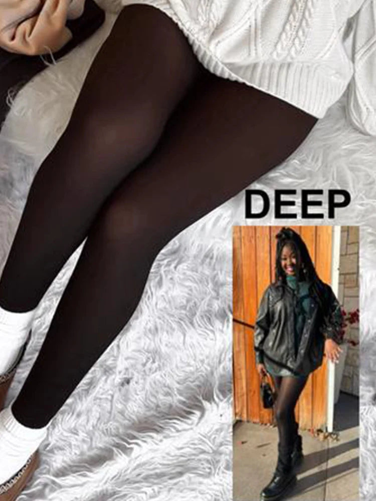 Leg Look Fleece Lined Tights