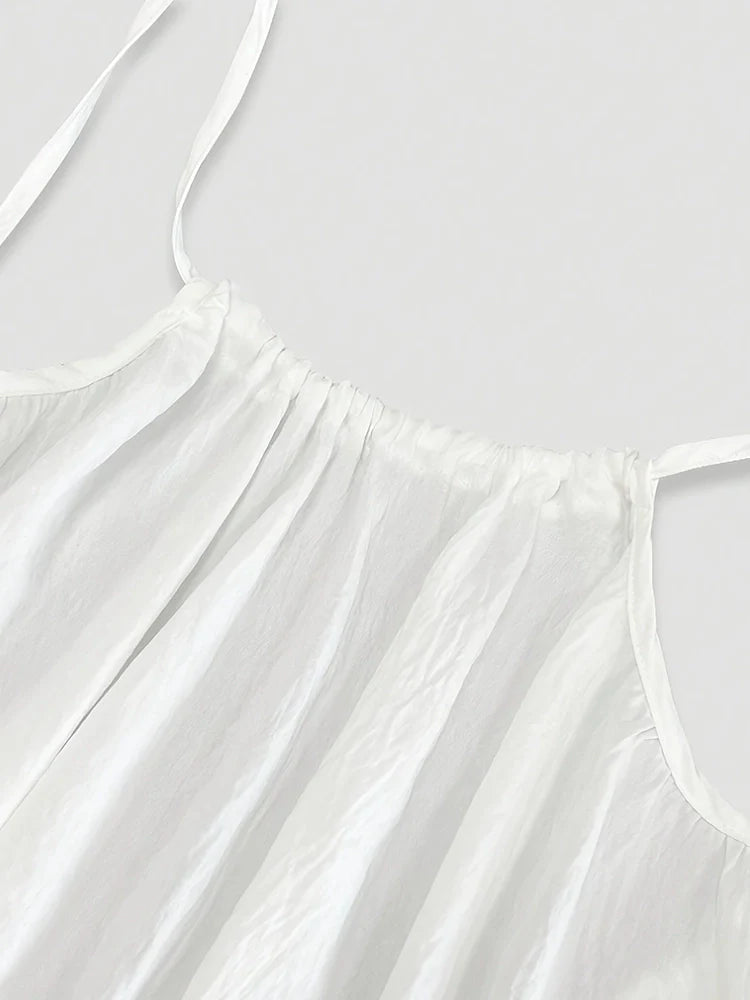 Women's Solid Color Backless Cami Dress