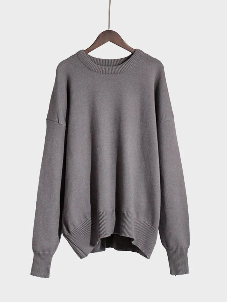Long Sleeve Crew Neck Knit Oversized Sweater