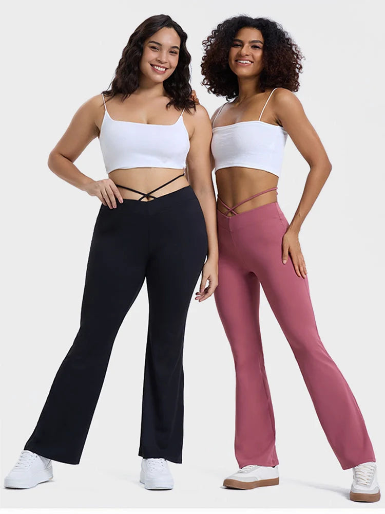 High-Stretch V-Waist Tie Leggings