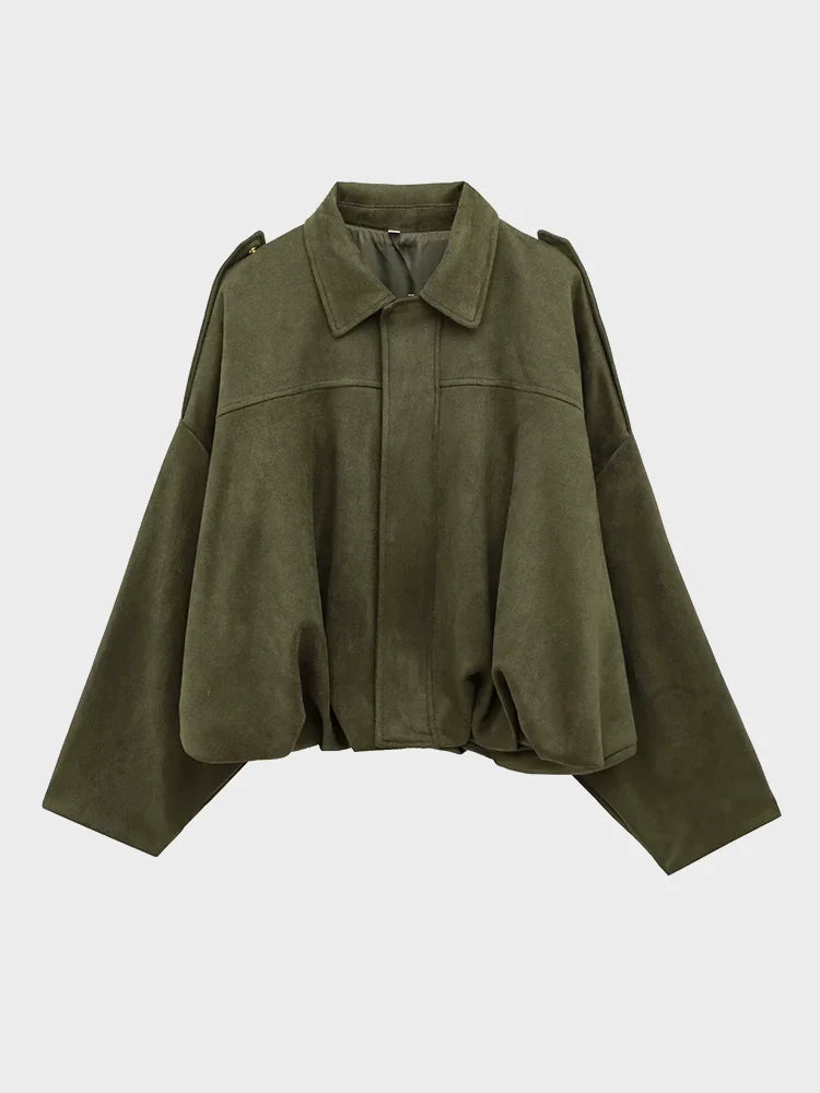 Luxury Faux Suede Bomber Jacket