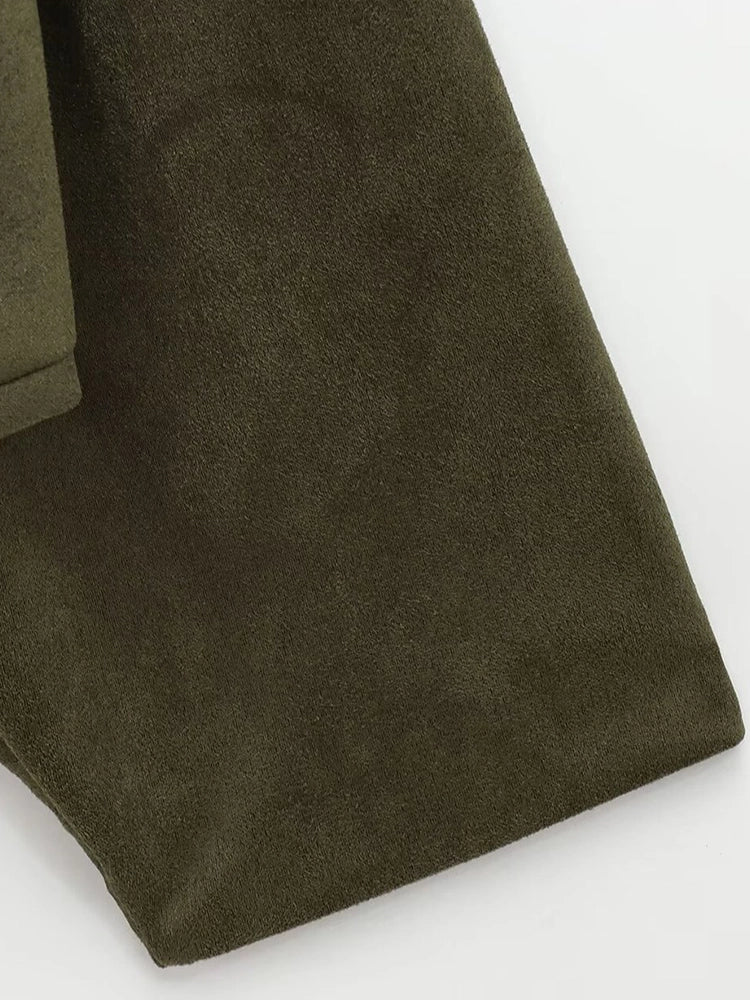 Luxury Faux Suede Bomber Jacket