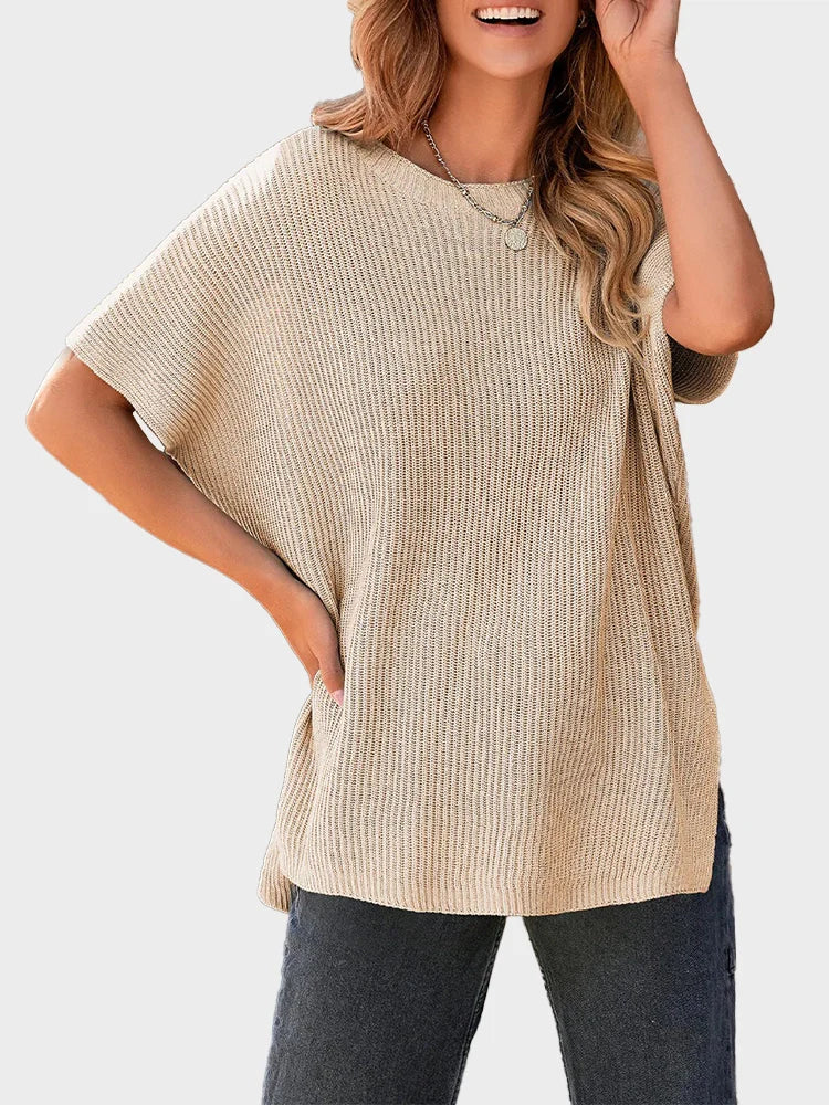 2025 Fall Clothing Women's Oversized Knit Top