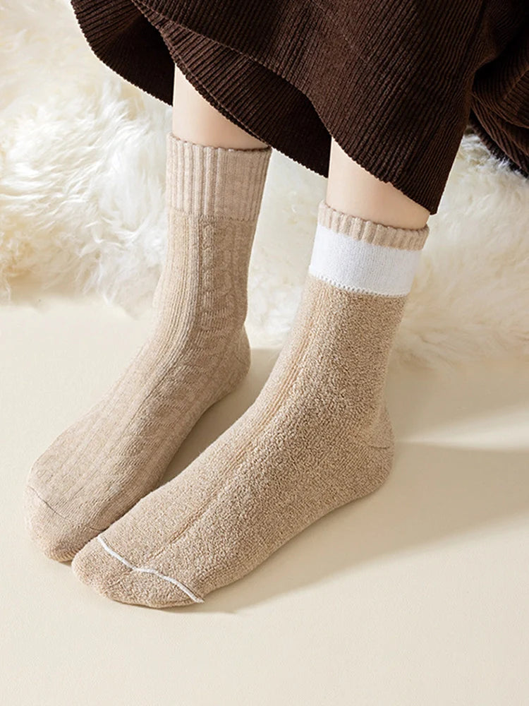 Women's Thick  Lining Warm  Mid Calf Socks