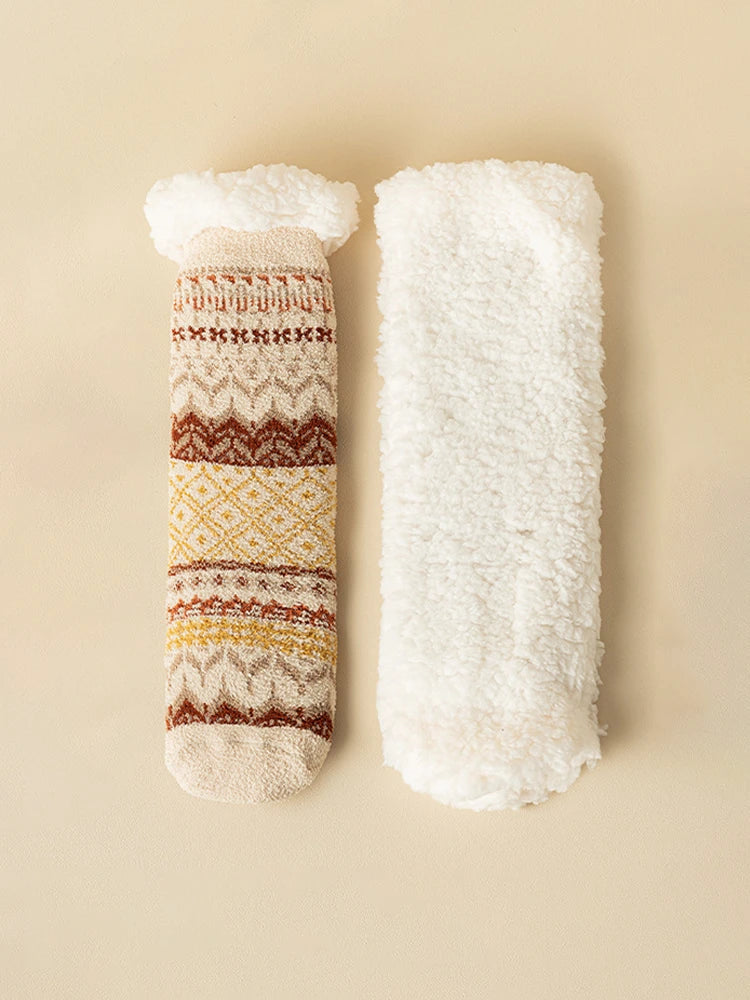 Women Socks Warm Winter Birthday Christmas Gifts for Women Soft Casual Hiking Socks Boho Style (Vintage Style)