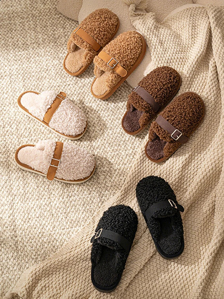 Womens Fuzzy Slippers