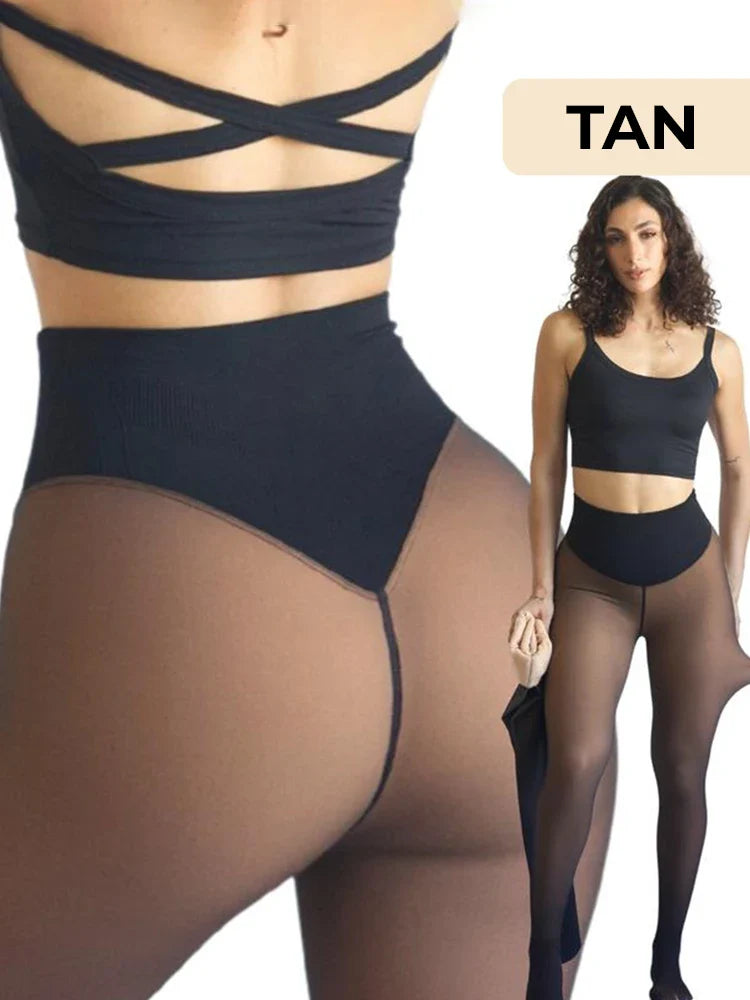 Leg Look Fleece Lined Tights
